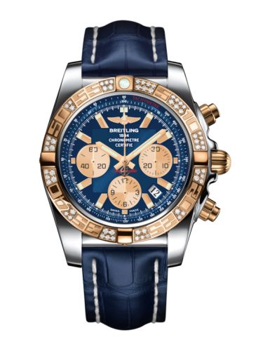Breitling Chronomat 44 Stainless Steel / Rose Gold / Diamond / Metallica Blue / Croco CB0110AA.C790.731