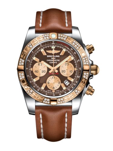 Breitling Chronomat 44 Stainless Steel / Rose Gold / Diamond / Metallica Brown / Calf CB0110AA.Q576.433X