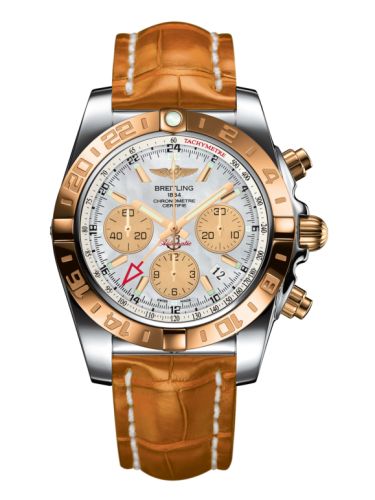 Breitling Chronomat 44 GMT Stainless Steel / Rose Gold / Pearl / Croco CB042012.A739.745P