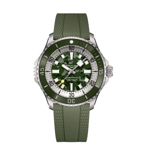 Breitling SuperOcean Automatic 46 Super Diver Titanium / Green Camouflage / Rubber E10379D31L1S1