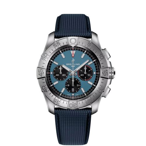Breitling Super Avenger B01 Chronograph 46 Titanium / Blue / Strap EB0148101C1X1