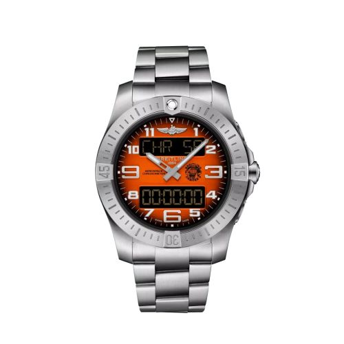 Breitling Aerospace B70 Orbiter Titanium / Orange / Bracelet EB70101A1O1E1