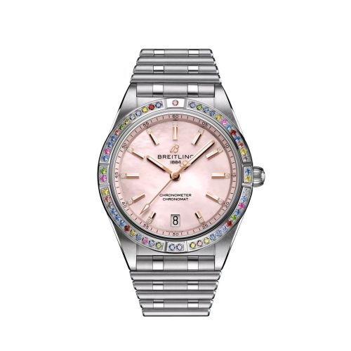 Breitling Chronomat Automatic 36 Stainless Steel - White Gold / MOP / South Sea / Bracelet G10380BB1K1G1