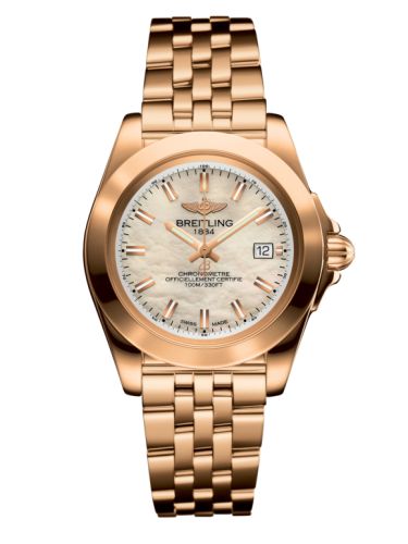 Breitling Galactic 32 Sleek Edition Rose Gold / Pearl / Bracelet H7133012.A802.792H