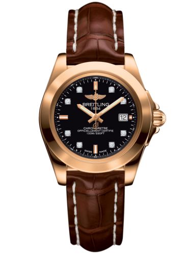 Breitling Galactic 32 Sleek Edition Rose Gold / Trophy Black Diamond / Croco H7133012.BF64.778P