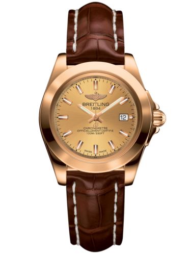 Breitling Galactic 32 Sleek Edition Rose Gold / Golden Sun / Croco H7133012.H549.778P