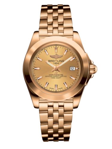 Breitling Galactic 32 Sleek Edition Rose Gold / Golden Sun / Bracelet H7133012.H549.792H