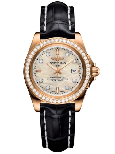Breitling Galactic 32 Sleek Edition Rose Gold / Diamond / Pearl Diamond / Croco H7133053.A803.777P