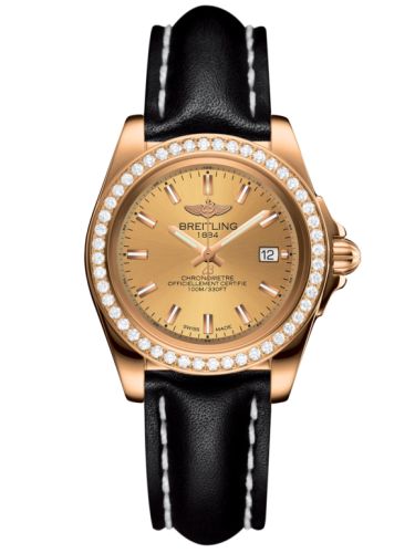 Breitling Galactic 32 Sleek Edition Rose Gold / Diamond / Golden Sun / Calf H7133053.H549.408X