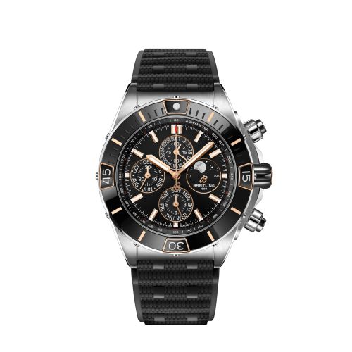 Breitling Super Chronomat 1461 Days 44 Stainless Steel / Black / Rubber Rouleaux I19320251B1S1