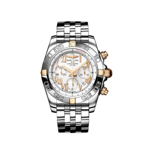 Breitling Chronomat 44 Stainless Steel / Rose Gold / White - Roman IB011012/A692