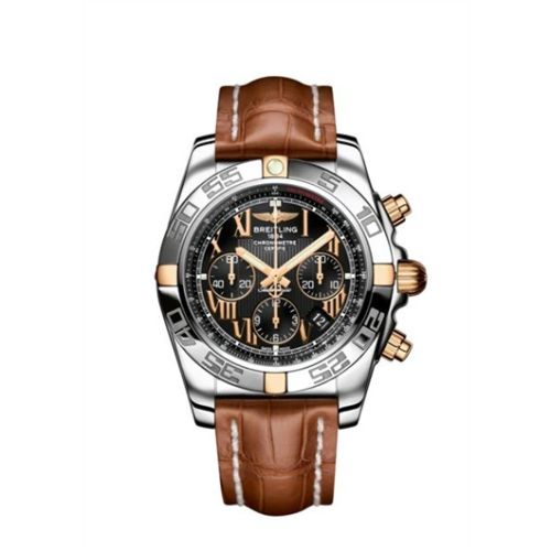 Breitling Chronomat 44 Stainless Steel / Rose Gold / Black - Roman IB011012/B957