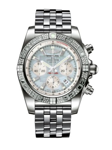 Breitling Chronomat 44 White Gold / Diamond / Gray Pearl / Bracelet JB0110AE.G685.375J