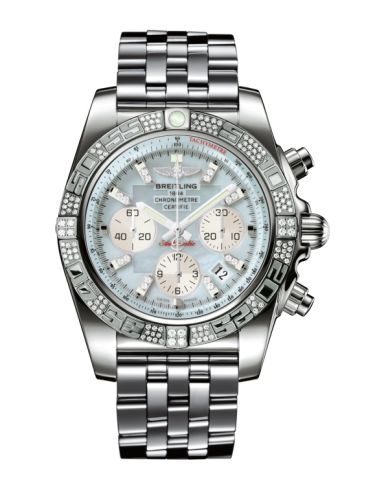 Breitling Chronomat 44 White Gold / Diamond / Gray Pearl Diamond / Bracelet JB0110AE.G686.375J