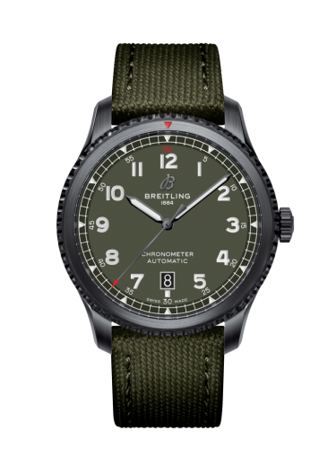Breitling Aviator 8 Automatic 41 Blacksteel / Curtiss Warhawk / Canvas / Folding M173152A1L1X1