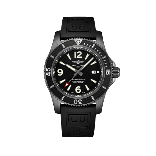 Breitling Superocean II 46 Blacksteel / Black / Rubber / Pin M17368B71B1S1