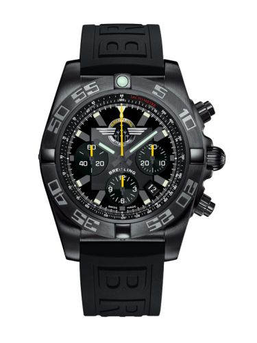 Chronomat 44 Blacksteel / Breitling Jet Team / Rubber MB01109L.BD48.153S