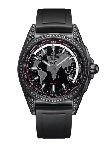 Breitling Galactic Unitime Black Steel / Diamondworks / Trophy Black / Rubber / Limited Edtion MB3510AU.BF07.134S