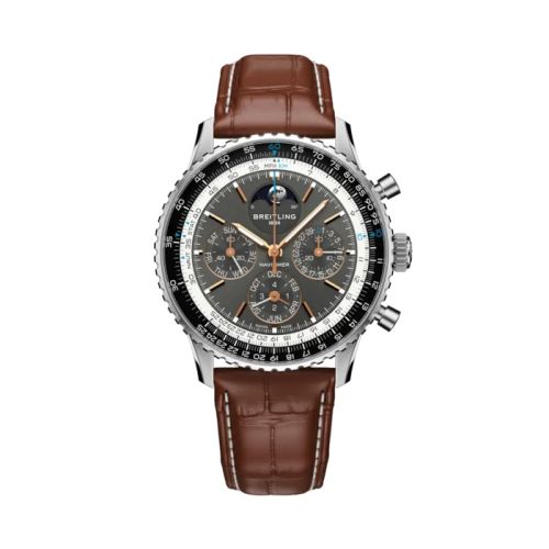 Breitling Navitimer B19 Chronograph 43 Perpetual Calendar Stainless Steel - Platinum / Grey PB1921251B1P1