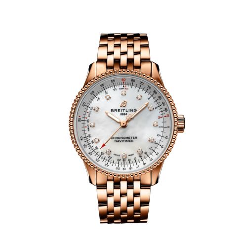 Breitling Navitimer 1 35 Automatic Red Gold / MOP / Bracelet R17395211A1R1