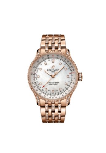 Breitling Navitimer 1 35 Automatic Red Gold - Diamond / MOP / Bracelet R17395721G1T1