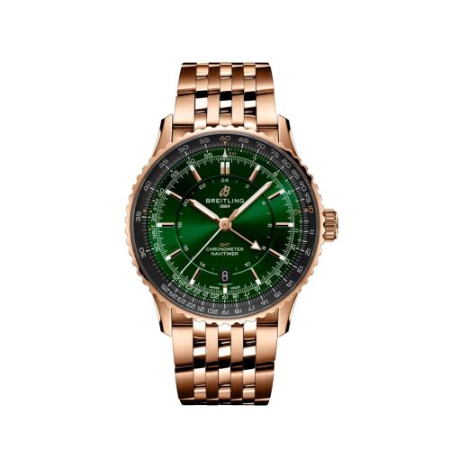 Breitling Navitimer GMT 41 Automatic Red Gold / Green / Bracelet R32310251L1R1