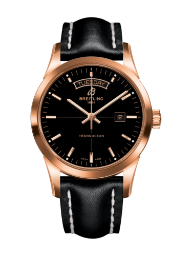 Breitling Transocean Day & Date Red Gold / Black / Calf / Folding R4531012/BB70/436X/R20D.1