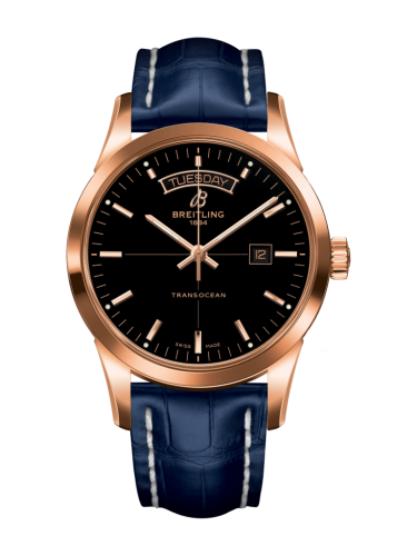 Breitling Transocean Day & Date Red Gold / Black / Croco / Pin R4531012/BB70/731P/R20BA.1