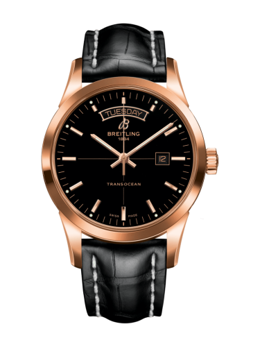 Breitling Transocean Day & Date Red Gold / Black / Croco / Folding R4531012/BB70/744P/R20D.1