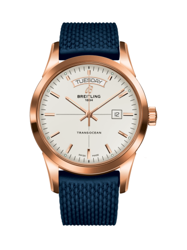 Breitling Transocean Day & Date Red Gold / Silver / Rubber / Folding R4531012/G752/281S/R20D.3