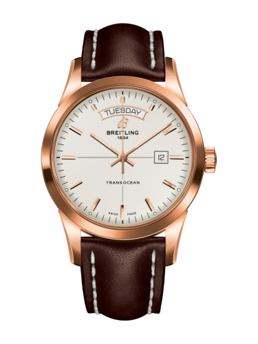 Breitling Transocean Day & Date Red Gold / Silver / Calf / Folding R4531012/G752/438X/R20D.1
