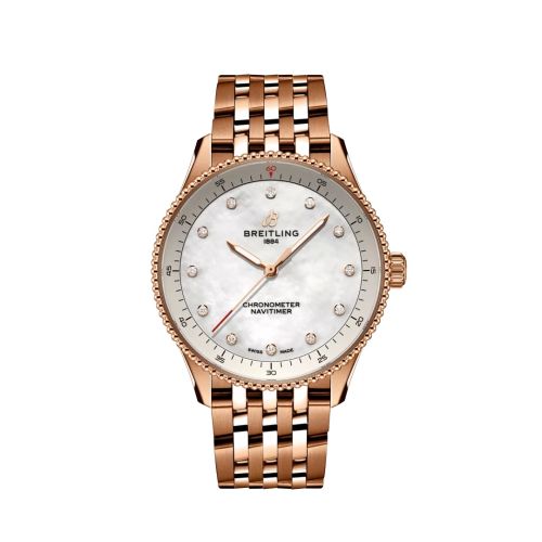 Breitling Navitimer Quartz 32 Red Gold / MOP / Bracelet R77320E61A1R1