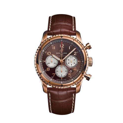 Breitling Aviator 8 B01 Chronograph 43 Red Gold / Bronze / Alligator / Pin RB0119131Q1P1