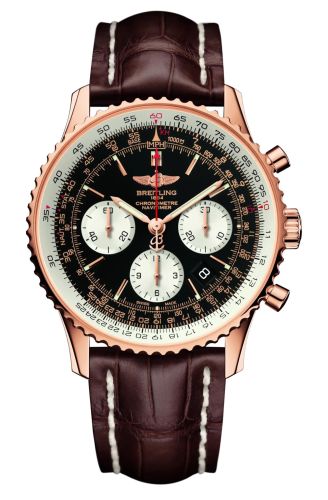 Breitling Navitimer 01 43 Red Gold / Black / Alligator RB0120121B1P1