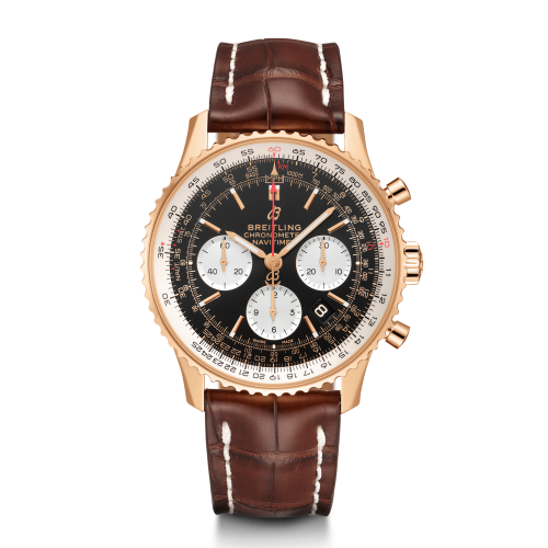 Breitling Navitimer 1 B01 Chronograph 43 Red Gold / Black / Croco / Folding RB0121211B1P2