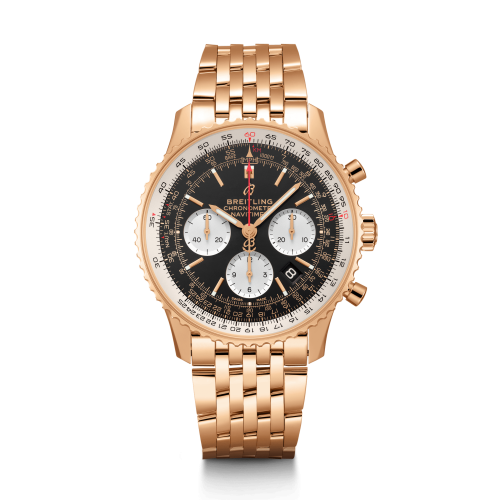 Breitling Navitimer 1 B01 Chronograph 43 Red Gold / Black / Bracelet RB0121211B1R1