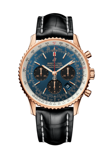 Breitling Navitimer 1 B01 Chronograph 43 Red Gold / Blue / Croco / Pin RB0121211C1P1