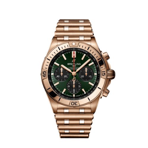 Breitling Chronomat B01 42 Red Gold / Green / Rouleaux RB0134101L1R1