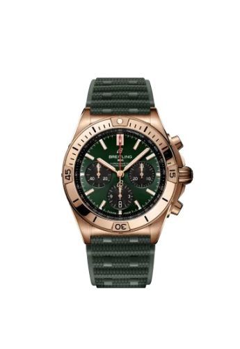 Breitling Chronomat B01 42 Red Gold / Green / Rubber RB0134101L1S1