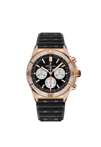 Breitling Chronomat B01 42 Red Gold - Diamond / Black / Rubber RB0134721B1S2