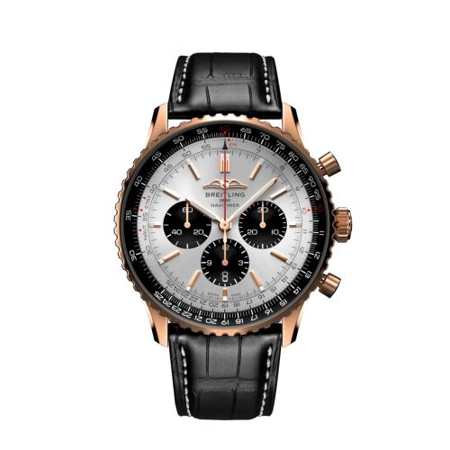 Breitling Navitimer B01 Chronograph 46 Red Gold / Silver / Alligator RB0137241G1P1