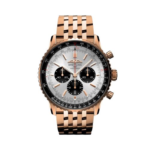 Breitling Navitimer B01 Chronograph 46 Red Gold / Silver / Bracelet RB0137241G1R1
