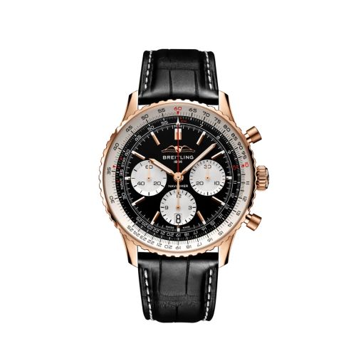 Breitling Navitimer B01 Chronograph 43 Red Gold / Black / Alligator - Folding RB0138211B1P1