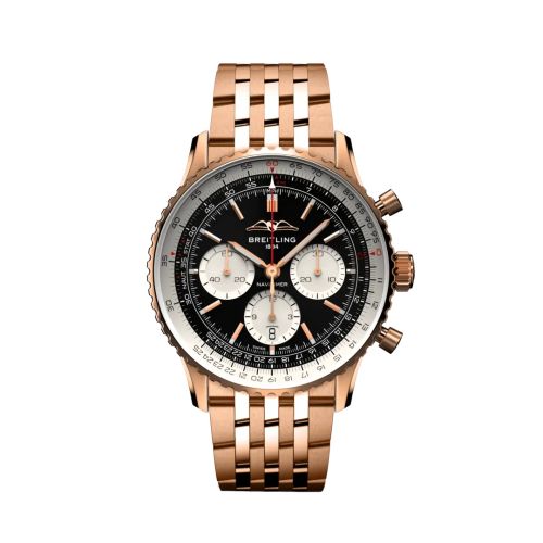 Breitling Navitimer B01 Chronograph 43 Red Gold / Black / Bracelet RB0138211B1R1