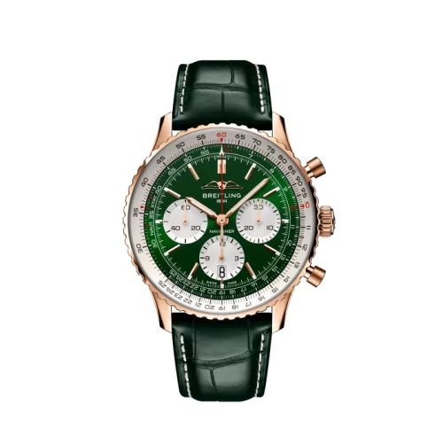 Breitling Navitimer B01 Chronograph 43 Red Gold / Green / Boutique Edition RB01384A1L1P1