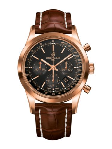 Breitling Transocean Chronograph Red Gold / Black / Croco RB015212.BB16.737P