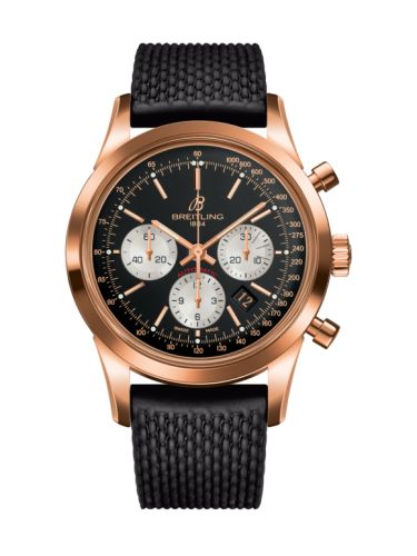 Breitling Transocean Chronograph Red Gold / Reverse Panda / Rubber Aero Classic RB015212.BF15.737P
