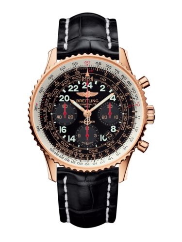 Breitling Cosmonaute Red Gold / Black / Croco RB0210B5.BC19.743P