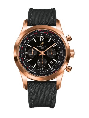 Breitling Transocean Chronograph Unitime Pilot Red Gold / Black / Military RB0510U5.BC39.100W