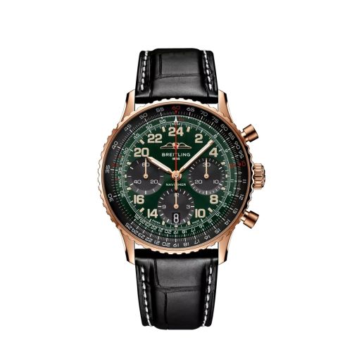 Breitling Navitimer B12 Chronograph 41 Cosmonaute Red Gold / Green RB12302A1L1P1